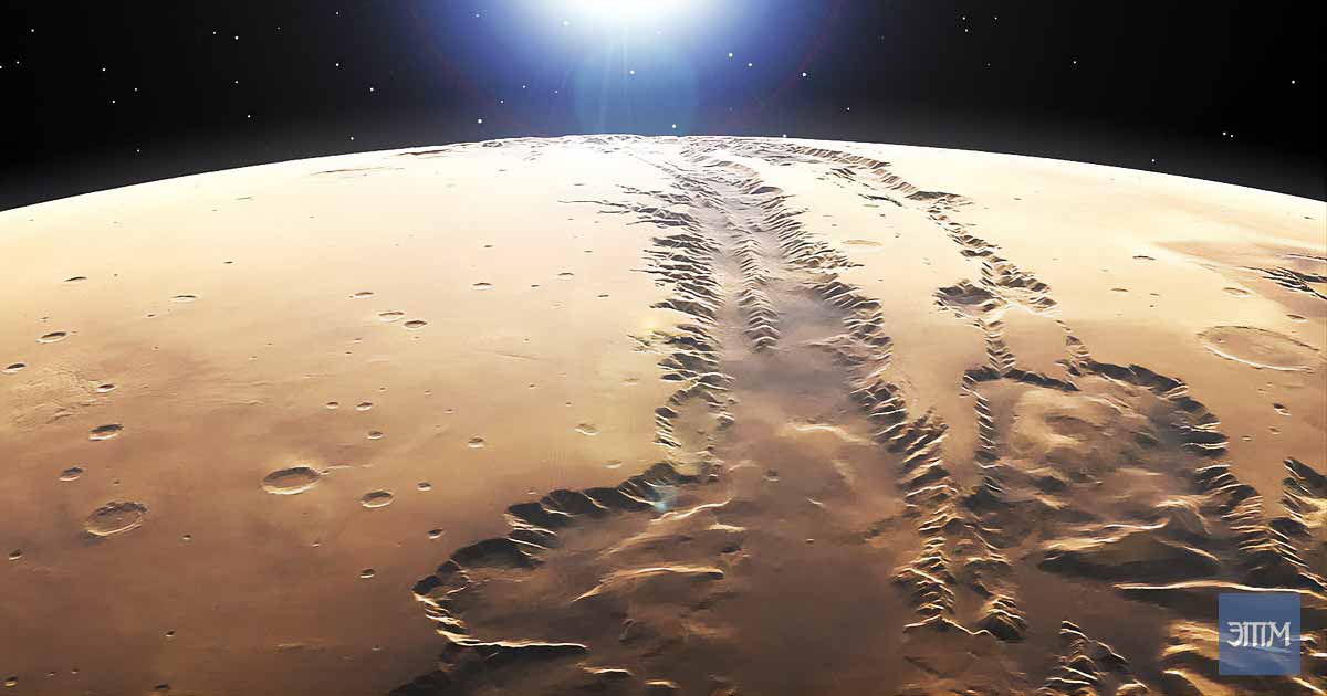 Опубликованы изображения крупнейшего каньона Солнечной системы 1 марс