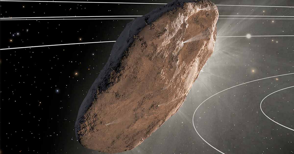 Инопланетный зонд в космосе около планеты Солнечной системы