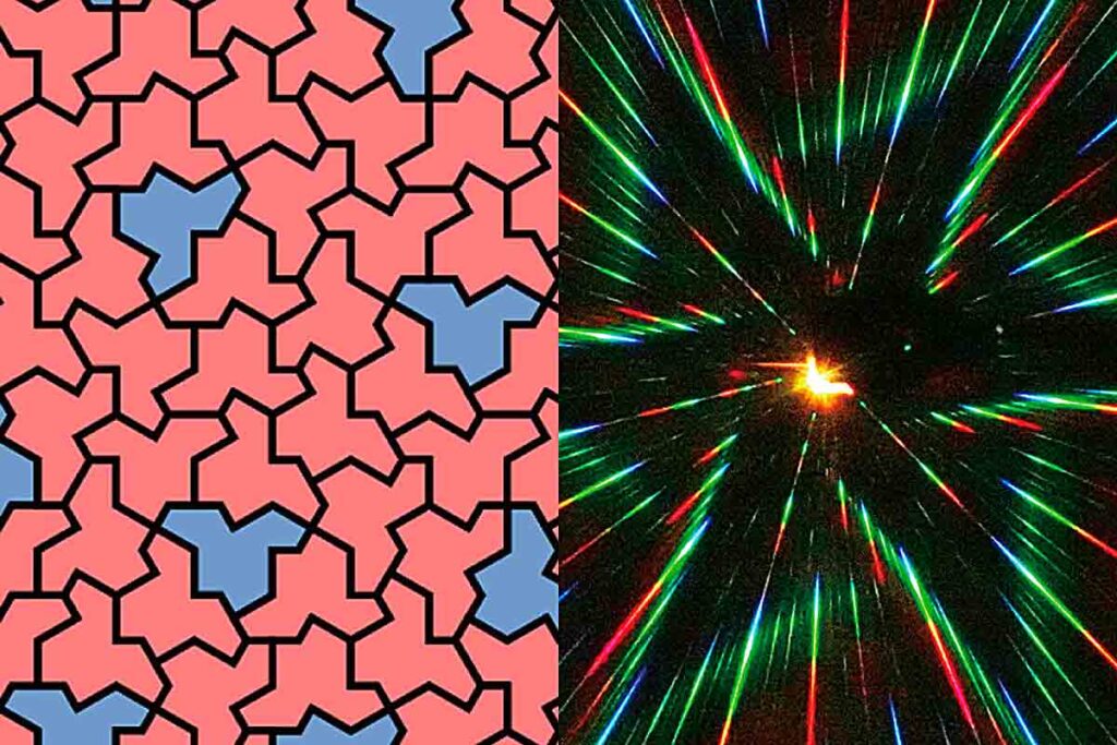 Оптическая шляпа Смита раскрыла новые законы физики света 2 Апериодичная мозаика шляпа Смита и хиральный дифракционный узор лазерного света