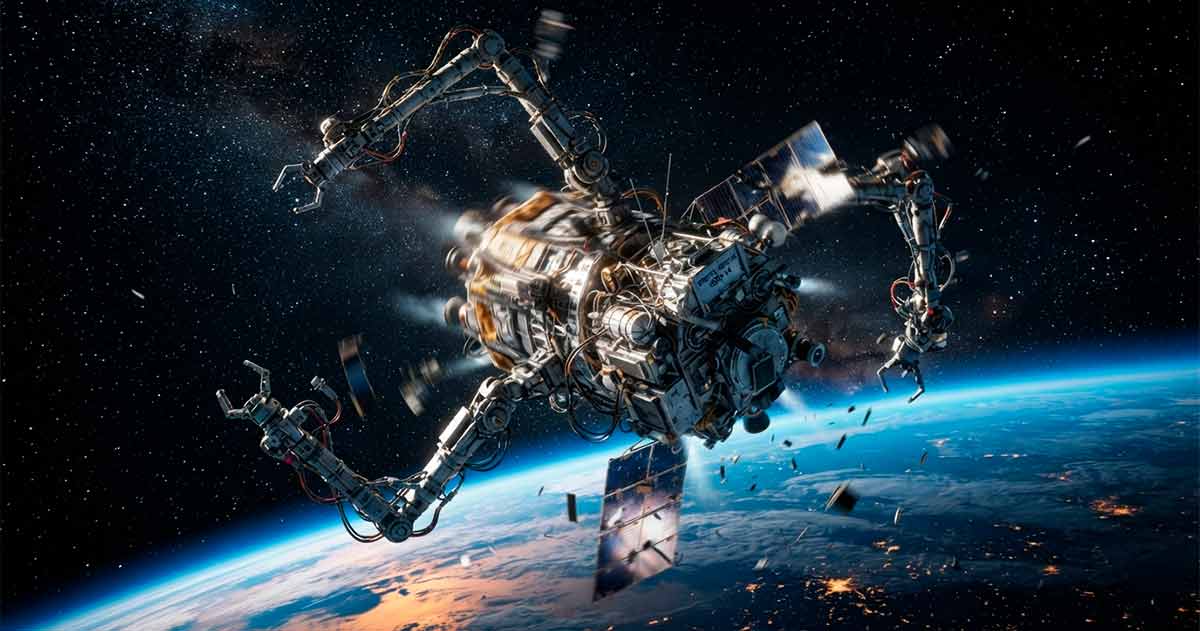 Спасение телескопа Swift NASA в открытом космосе