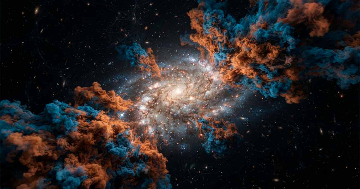 Ранние галактики JWST выбрасывают тяжелые элементы в космос