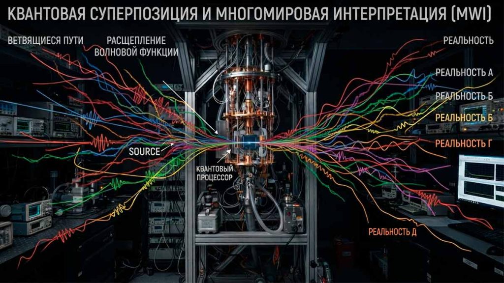 Квантовая мультивселенная и расщепление реальности по уравнению Шрёдингера.