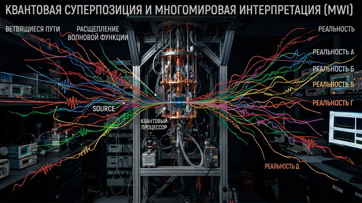 Квантовая мультивселенная и расщепление реальности по уравнению Шрёдингера.